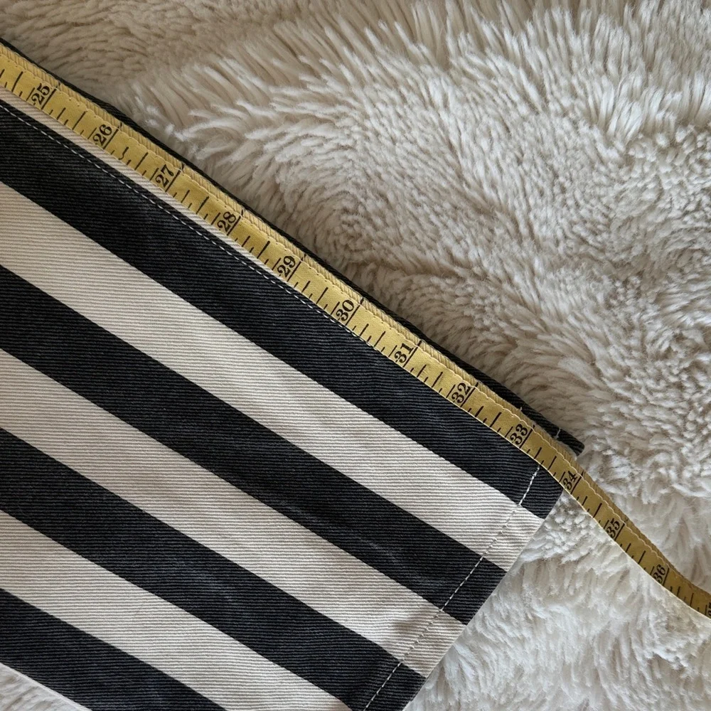Celine Black and White Striped Cropped Pants - Picture 9 of 9